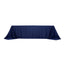 Lamour Satin 90"x156" Rectangle Tablecloth Navy Blue - Luxurious, Soft Seamless Table Cover