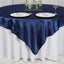 Satin 72"x72" Table Overlay Square Tablecloth Navy Blue - Smooth Finish Table Cover