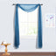 18ft Navy Blue Sheer Organza Wedding Arch Drapery Fabric, Window Scarf Valance