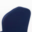 Spandex Chair Cover with Ruffle Pleated Skirt for Banquet Chairs Navy Blue - 1-Piece Stretch Fitted Slipcover