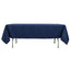 Fire Retardant Premium Polyester 60"x102" Rectangular Tablecloth Navy Blue - High-Performance Table Cover