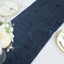 Taffeta Fabric 12"x108" Table Runner Navy Blue - 3D Leaf Petal Design