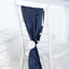 5 Pack Taffeta 6"x106" Chair Sashes Navy Blue Accordion Crinkle Texture - Stylish Decor for Weddings & Gatherings
