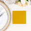 20 Pack Linen-Like Paper 5"x5" Napkins Gold - Highly Absorbent & Disposable Airlaid Beverage Napkins