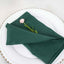 5 Pack Premium Polyester 20"x20" Napkins Hunter Emerald Green - Wrinkle-Resistant & Durable Dinner Napkins