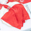 5 Pack Taffeta 20"x20" Napkins Red - Accordion Crinkle Dinner Napkins
