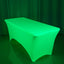 Glow Neon Green Fitted Spandex Tablecloth â€“ 6ft Rectangle, Wrinkle-Free Cover