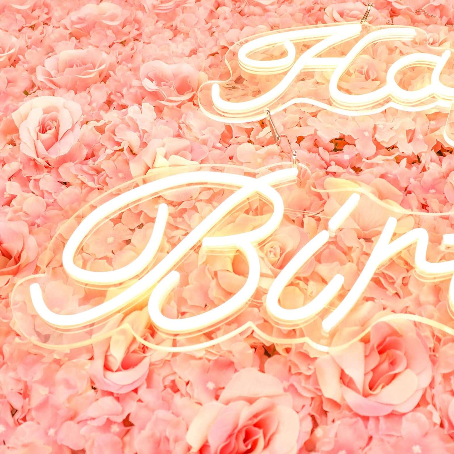 32" Happy Birthday Neon Light Sign, LED Reusable Wall DÃ©cor Lights With 5ft Hanging Chain