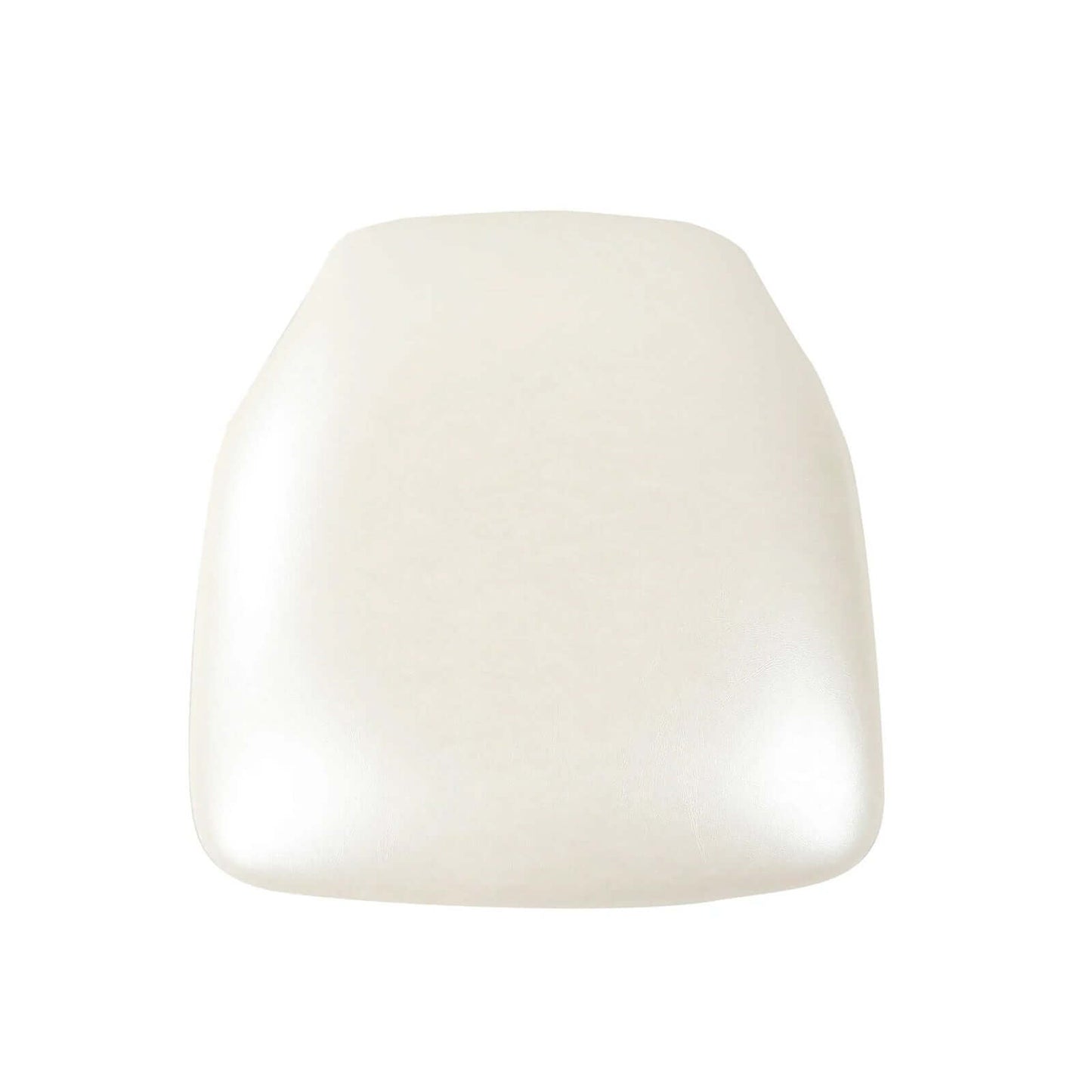 5 Pack PU Leather 1.5" Thick Seat Pads with Wood Backing for Chiavari Chairs Ivory - Memory Foam Tie-Less Non-Slip Design 16"