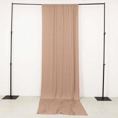 Nude 4-Way Stretch Spandex Event Curtain Drapes Wrinkle Free Backdrop Event Panel with Rod Pockets - 5ftx14ft