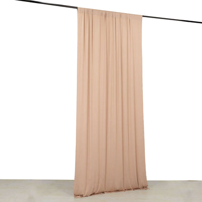 Nude 4-Way Stretch Spandex Event Curtain Drapes Wrinkle Free Backdrop Event Panel with Rod Pockets - 5ftx10ft