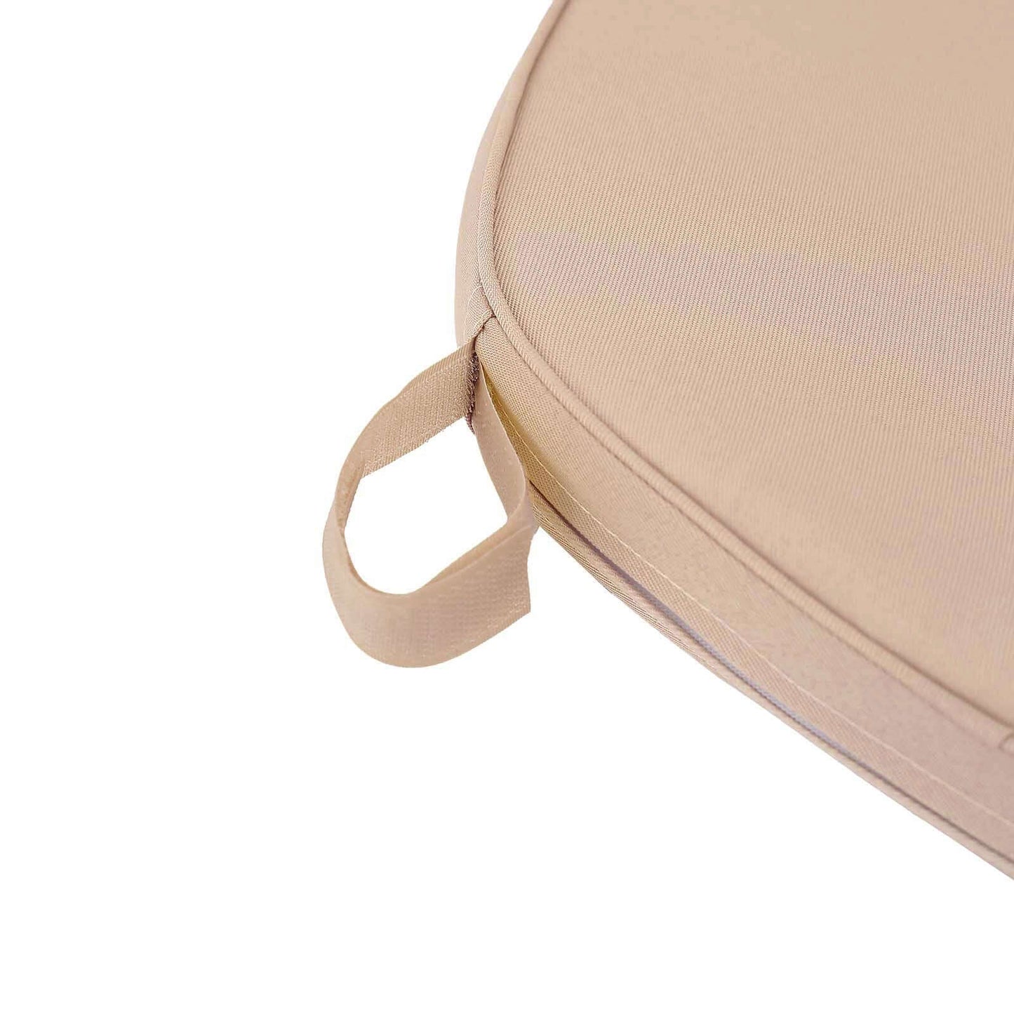 Chiavari Chair Cushion with 1.5" Thick Memory Foam and Ties Nude - Stylish Removable Cover for Comfort