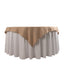 Premium Polyester 54"x54" Table Overlay Square Tablecloth Nude - 220GSM Stain and Wrinkle-Resistant Table Topper