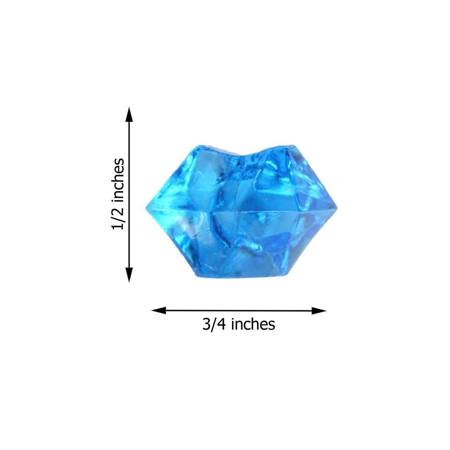 300 Pcs Acrylic Ice Bead Vase Fillers Large Ocean Blue - Stylish DIY Craft Crystals for Event Decor & Wedding Tables