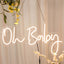 26" Oh Baby Neon Light Sign, LED Reusable Wall DÃ©cor Lights With 5ft Hanging Chain