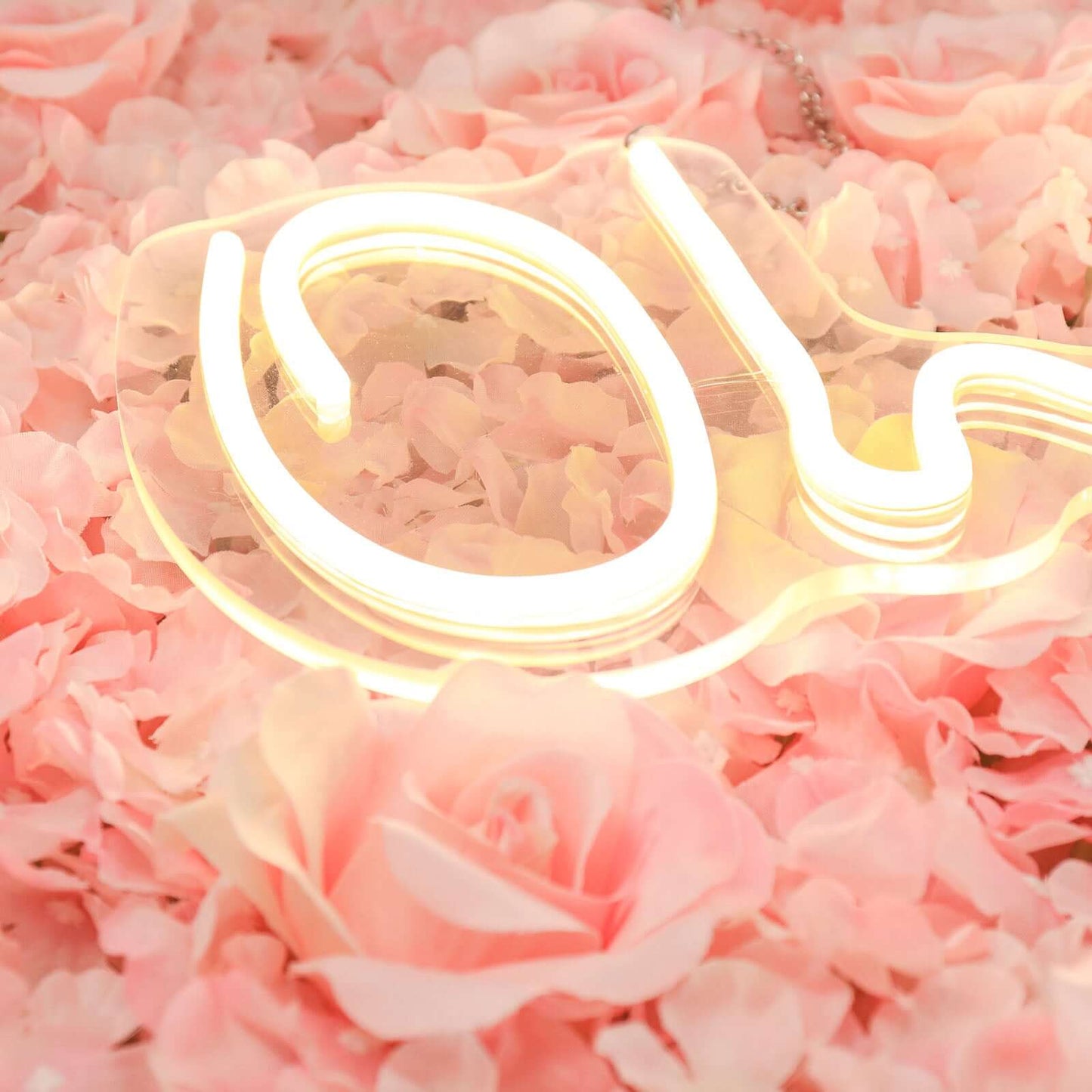 26" Oh Baby Neon Light Sign, LED Reusable Wall DÃ©cor Lights With 5ft Hanging Chain