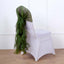 1 Set Chiffon Hoods Chair Sashes with Willow Ruffles Design Olive Green - Stylish Chair Bow Decor
