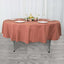 Premium Polyester 90" Round Tablecloth Terracotta (Rust) - Stain and Wrinkle-Resistant Design with 220GSM Thickness Table Cover