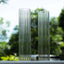 2-Pack Clear Ribbed Glass Hurricane Shades Open End Design - Stylish Candelabra Pillar Candle Holder Table Centerpiece 14"