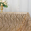 Mesh 90"x156" Rectangle Tablecloth Gold - Wave Sequin Embroidered Design for Refined Occasions