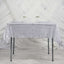 Sequin 60"x60" Table Overlay Square Tablecloth Silver - Luxe Wedding Table Topper