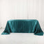 Satin Rectangular 90"x132" Tablecloth Peacock Teal - Seamless Table Cover
