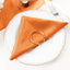 5 Pack Polyester 20"x20" Napkins Orange - Wrinkle Resistant & Easy Care Cloth Napkins