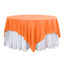 Polyester 90"x90" Table Overlay Square Tablecloth Orange - Wrinkle-Resistant & Durable Table Cover