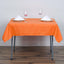 Polyester 54"x54" Table Overlay Square Tablecloth Orange - Wrinkle-Resistant & Durable Table Cover