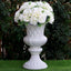 2 Pack White Crystal Beaded Italian Inspired Pedestal Stand Flower Plant Pillar With 10mm Crystal Studs - 18" Tall PVC