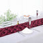 Rosette Satin 14"x108" Table Runner Burgundy - Grandiose Design
