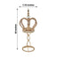 Metal Crown Spiral Pillar Candle Holder Stand Gold - Jeweled Votive Candle Centerpiece 18"