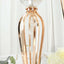 Set of 3 Metal Pedestal Stands with Crystal Ball Flower Bowl Design Gold - Pillar Candle Holders 20", 23", 25"