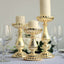 Set of 3 Candle Holder Stands Gold Mercury Glass Pillar Design - Stylish Votive Centerpieces for Tables & Decor 7", 8", 10"