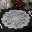 6-Pack Dining Table Mats Floral Lace Design White - Vinyl Non-Slip Surface with Vintage Appeal 15"