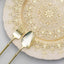 8-Pack Glass Round Charger Plates 13" in Gold with Monaco Style Ornate Design, Classy Decorative Dinner Chargers