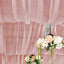 5ftx32ft Dusty Rose Chiffon Curtain Panel, Durable Flame Resistant Backdrop Ceiling Drapery With Rod Pocket