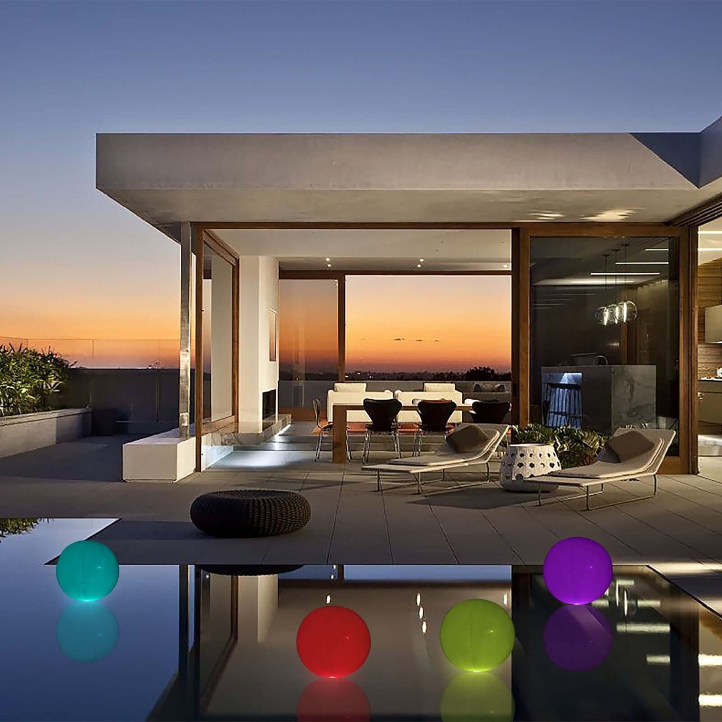 12" Inflatable Outdoor Garden Light Up Ball, Floating Pool Glow Ball With Remote - 13 RGB Colors and 3 Color Modes