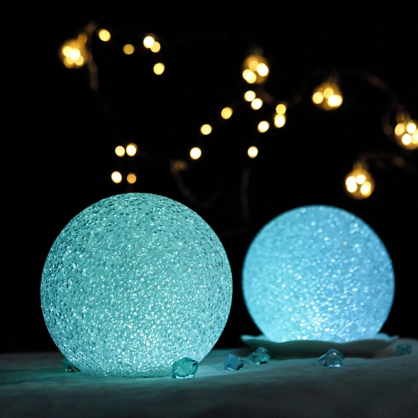 2-Pack LED Light Globes Color Changing - Battery Operated Ball Centerpieces 6"