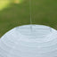 Set of 8 White Hanging Paper Lanterns, Decorative Round Chinese Sky Lanterns, Assorted Sizes  - 6",8",10",14"