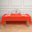 5-Pack Plastic Table Covers Red Rectangle - Reliable PVC Disposable Covers for Gatherings 54"x108"