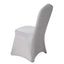Spandex Chair Cover with Metallic Shimmer Tinsel Back for Banquet Chairs Silver - Fitted Slipcover
