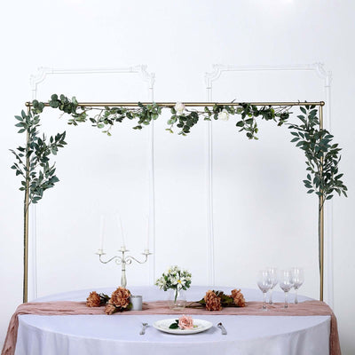 Over The Table Metal Rod Stand with Clamps Gold for Exquisite Event Setup & Decor 42"