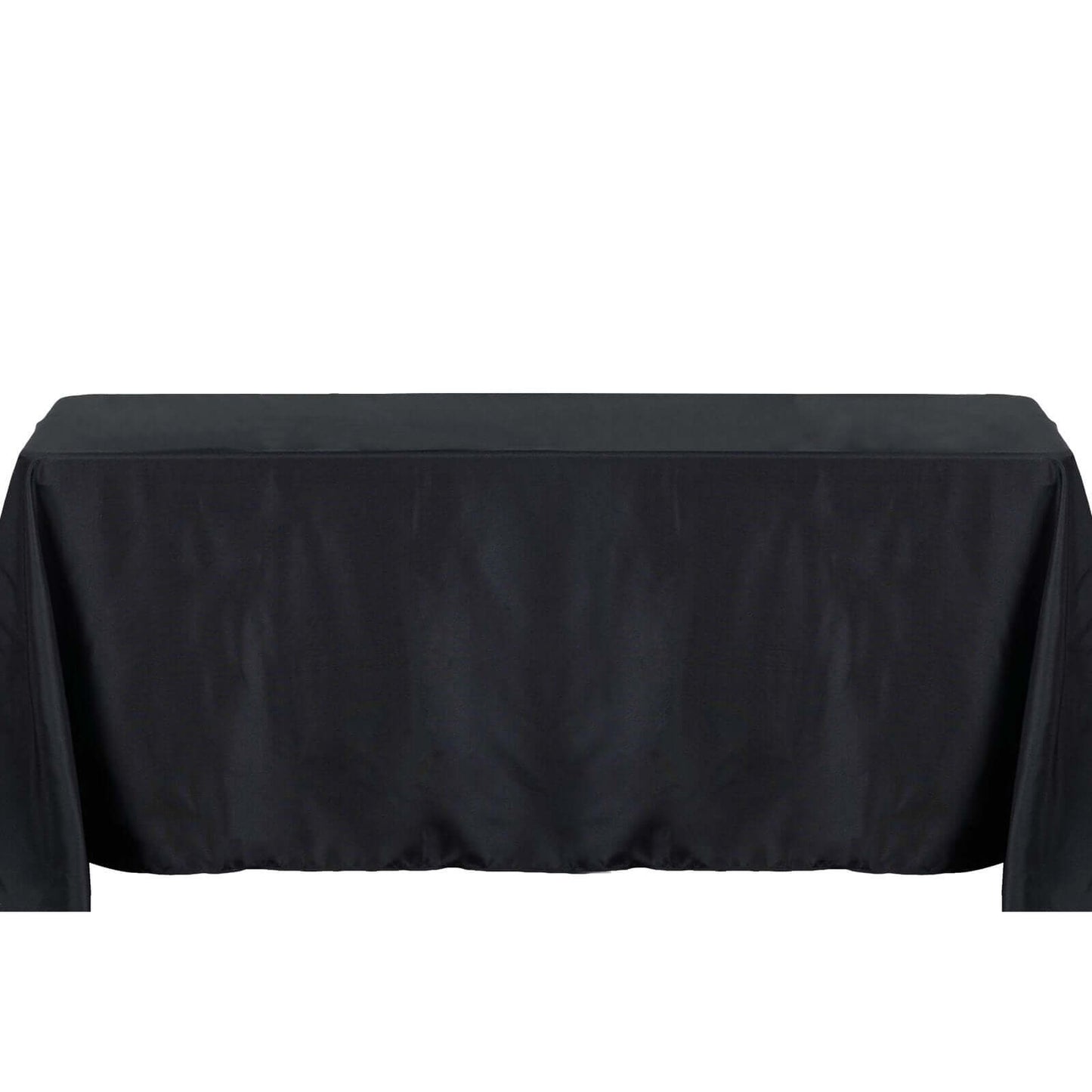 Polyester 54"x96" Rectangle Tablecloth Black - Wrinkle-Resistant & Easy-to-Care Table Cover