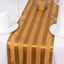 Satin 12"x108" Table Runner Gold - Stripe Table Decor