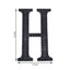 Decorative Rhinestone Alphabet "H" Letter Stickers, Glitter Adhesive Craft Letters Black DIY Sparkle Embellishments 8"