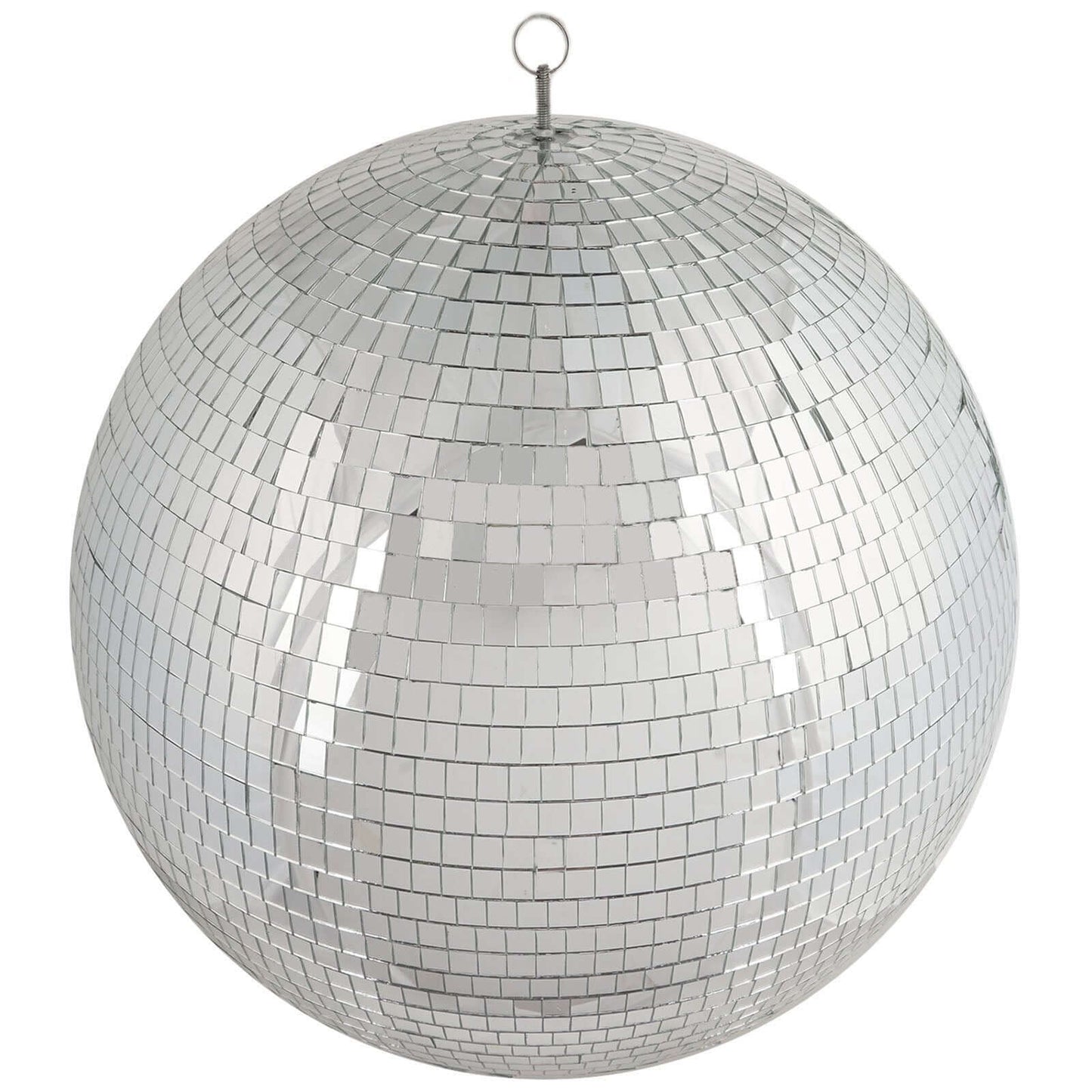 24" Large Silver Foam Disco Mirror Ball With Hanging Swivel Ring, Holiday Party Decor