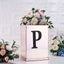 Decorative Rhinestone Alphabet "P" Letter Stickers, Glitter Adhesive Craft Letters Black DIY Sparkle Embellishments 8"