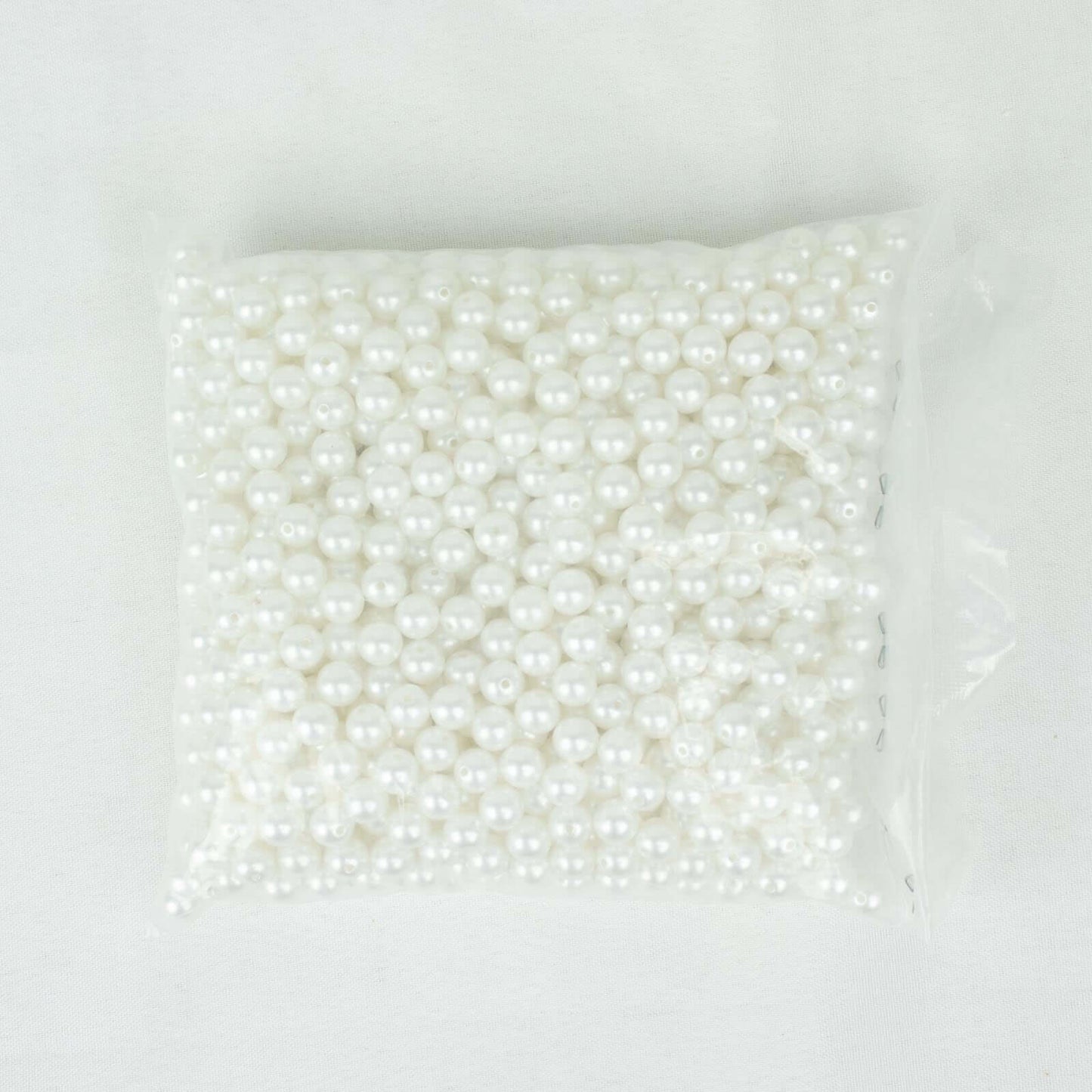 1000-Pack Faux Craft Pearl Beads White - Smooth Beads with Holes for Vase Filler Jewelry Making Bridal Accessories & Event Decor 10mm