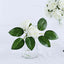 24 Roses 2" Ivory Artificial Foam Flowers With Stem Wire and Leaves